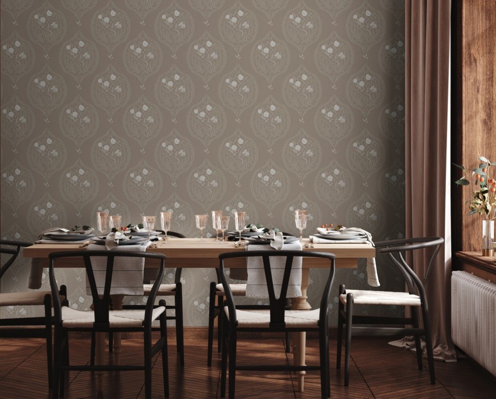 Picture of Fargesammensetning Flower bouquet in ogee and Beige - 1032601-01 - 04822-01